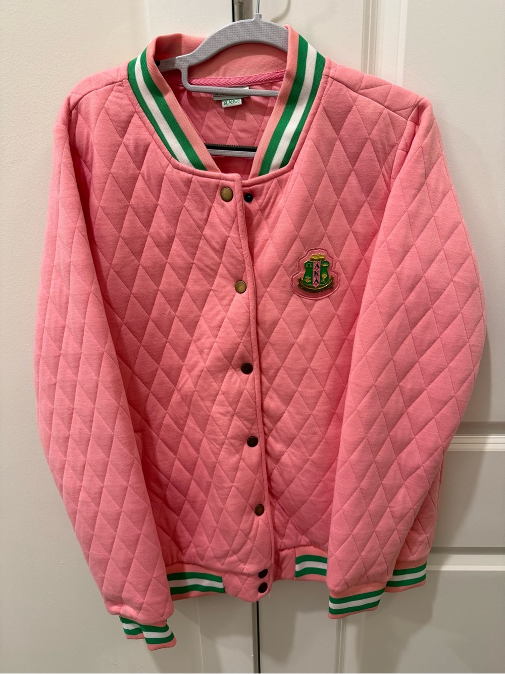 Alpha Kappa Alpha Pink Bomber Jacket Ivy
Storehouse Size XL